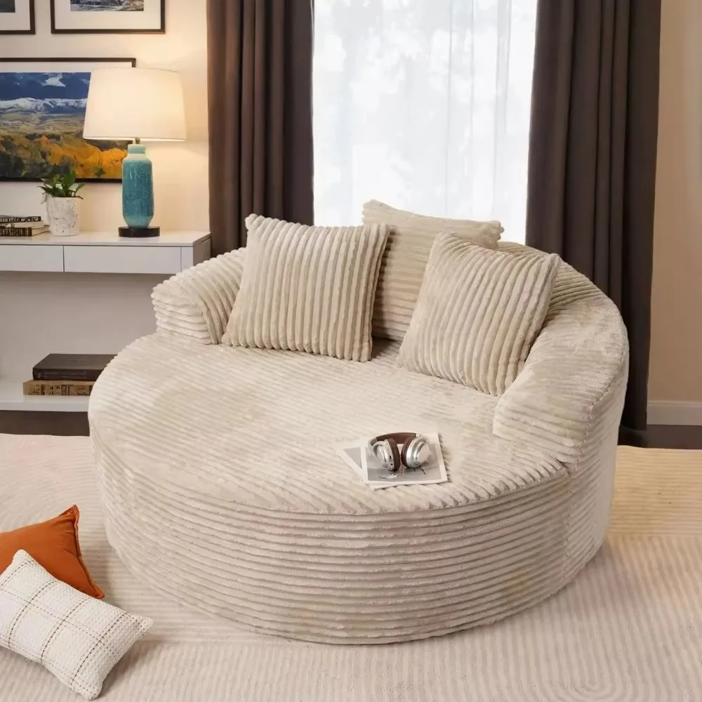 Home Cinema Sofa - ラウンド型組み合わせソファ プラッシュコーデュロイ生地 リビングルームソファ 組み立て不要 圧縮ソファ