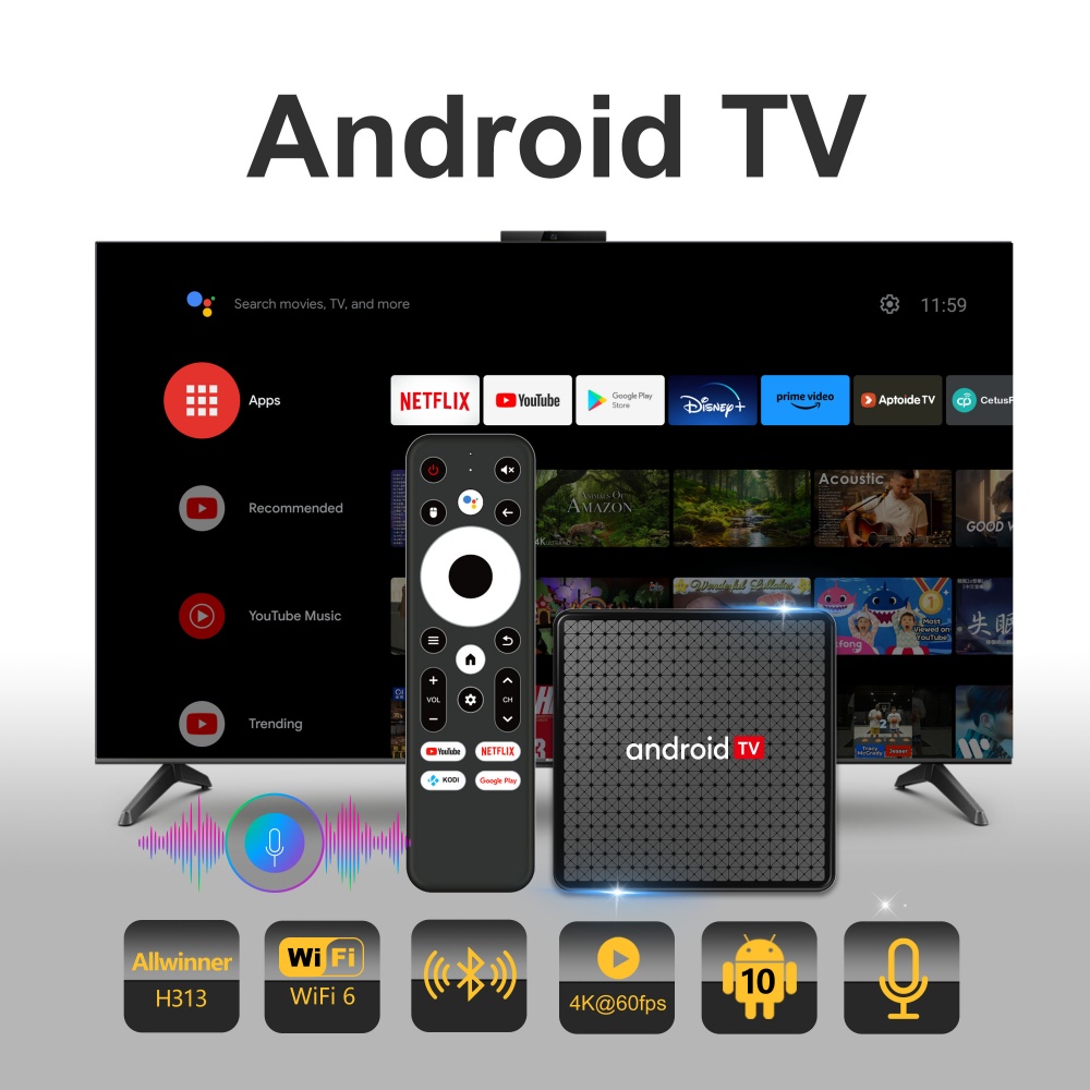 Netflix Home Cinema - Wudung X5 TVボックス AndroidTV Allwinner H313