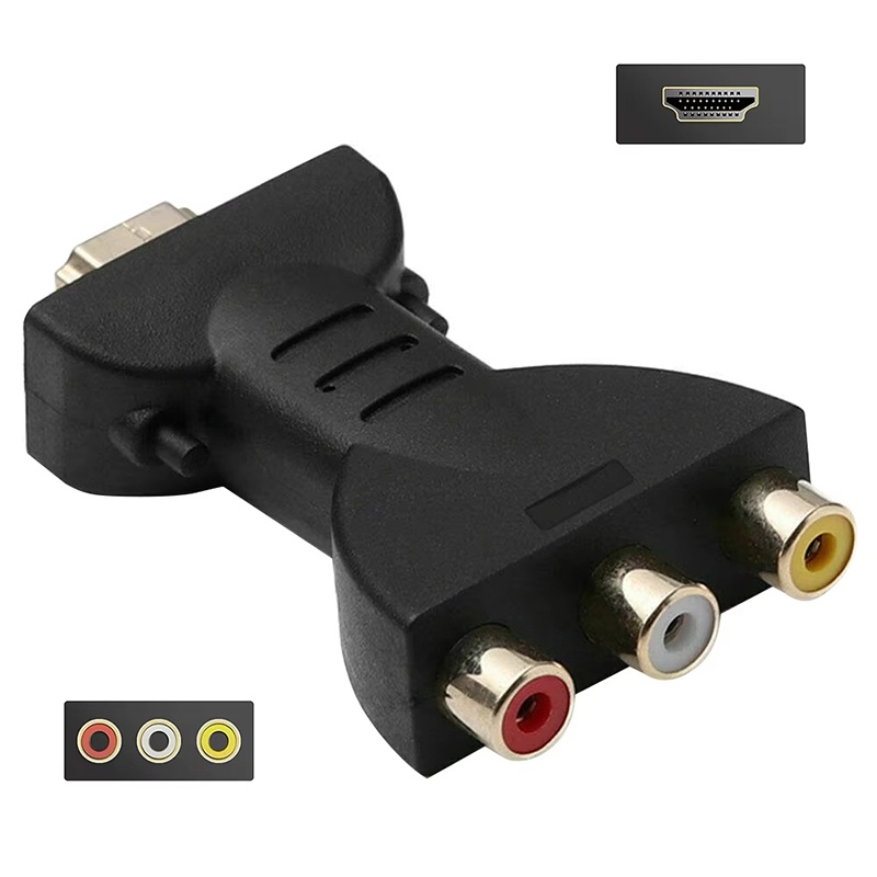 Home Cinema Tv - AV-HDTVコンポジットアダプター 3 RCA（赤、白、黄）コネクター HD TVボックス、DVDプレーヤー用 プラグアンドプレイ