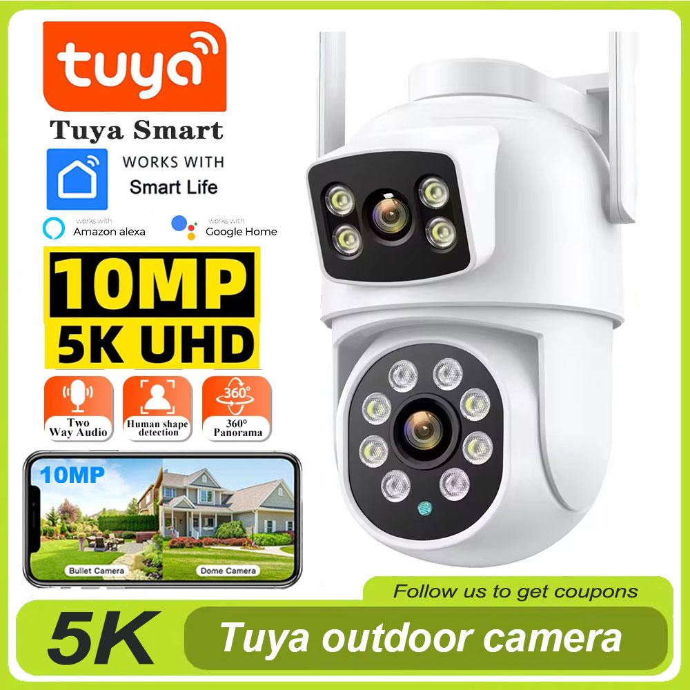Home Cinema Outdoor - Tuya 4K 8MP Wifi カメラ PTZ