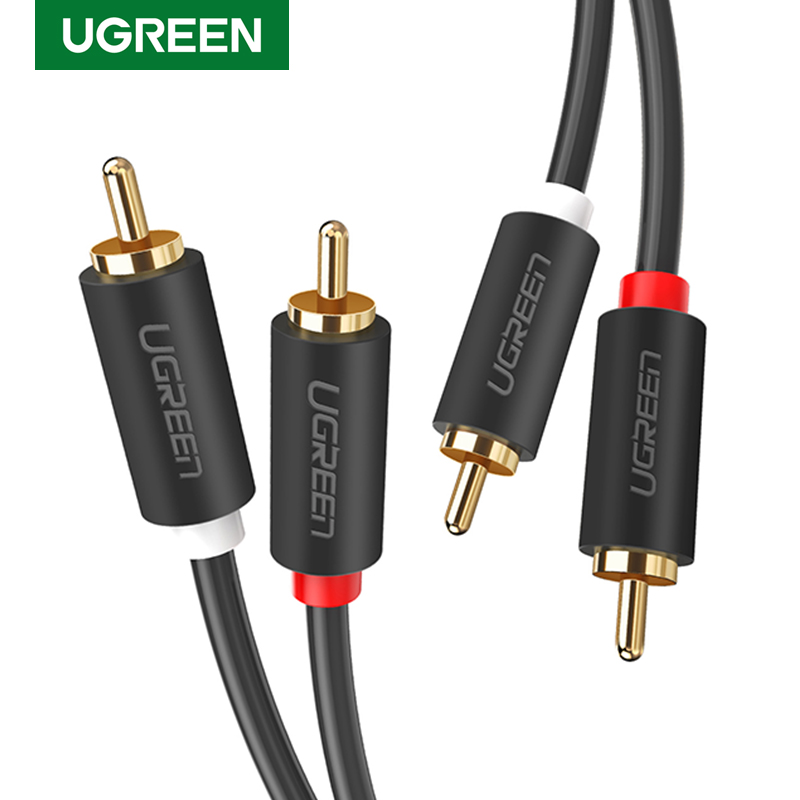 Home Cinema Tv - Ugreen-オーディオケーブルオス-オス,金メッキ,2m,3m,5m,rca,ホームシアターアンプ用,CDサウンドボックス