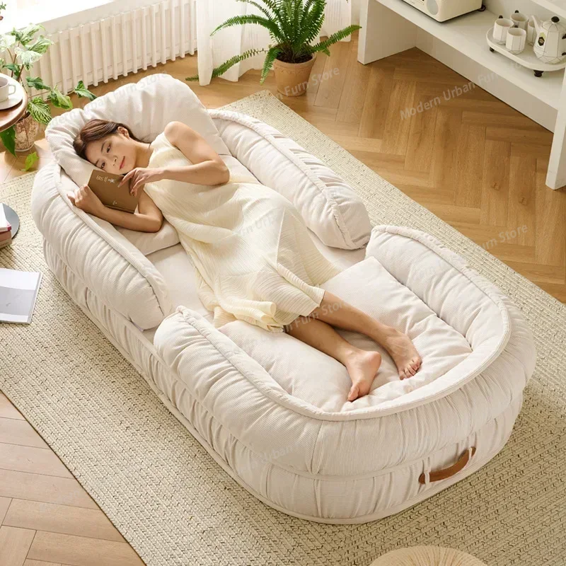 Home Cinema Sofa - 怠惰なソファ寝室バルコニー一人用折りたたみ二人用畳ソファベッドリビングルーム家具送料無料