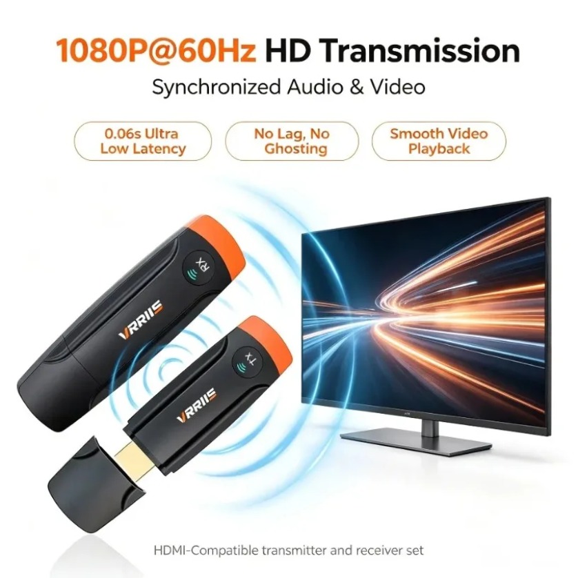 Home Cinema Tv Screen - ワイヤレスHDMI対応ホームシアターアダプター、1080P 60Hz画面キャスト、プラグアンドプレイ、スマホTVプロジェクターストリーミング用アプリ不要