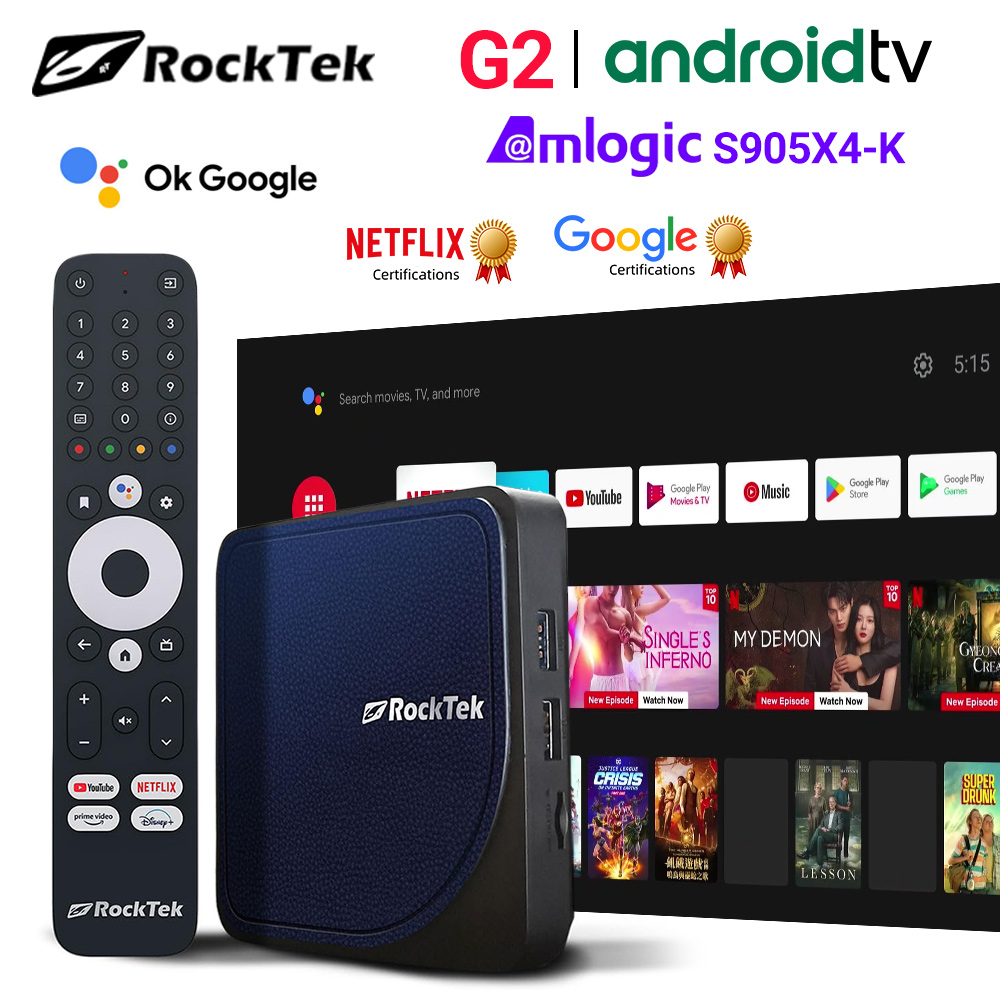 Home Cinema Google - RockTek G2 4K Android TV 14