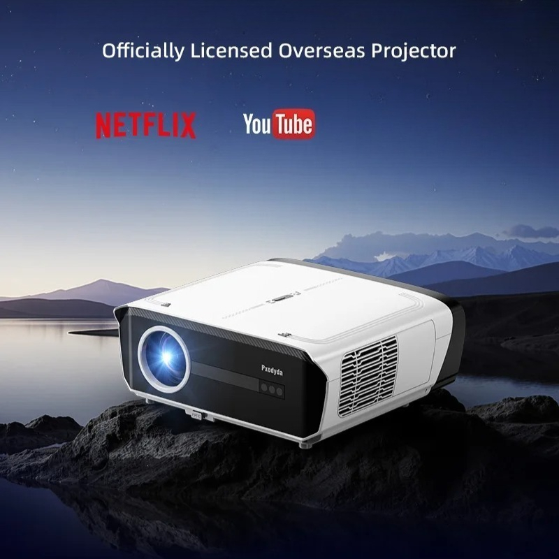 Netflix Home Cinema - ネイティブ1080P 1850ANSIルーメン ポータブルプロジェクター オートフォーカス スマートLinux OS搭載