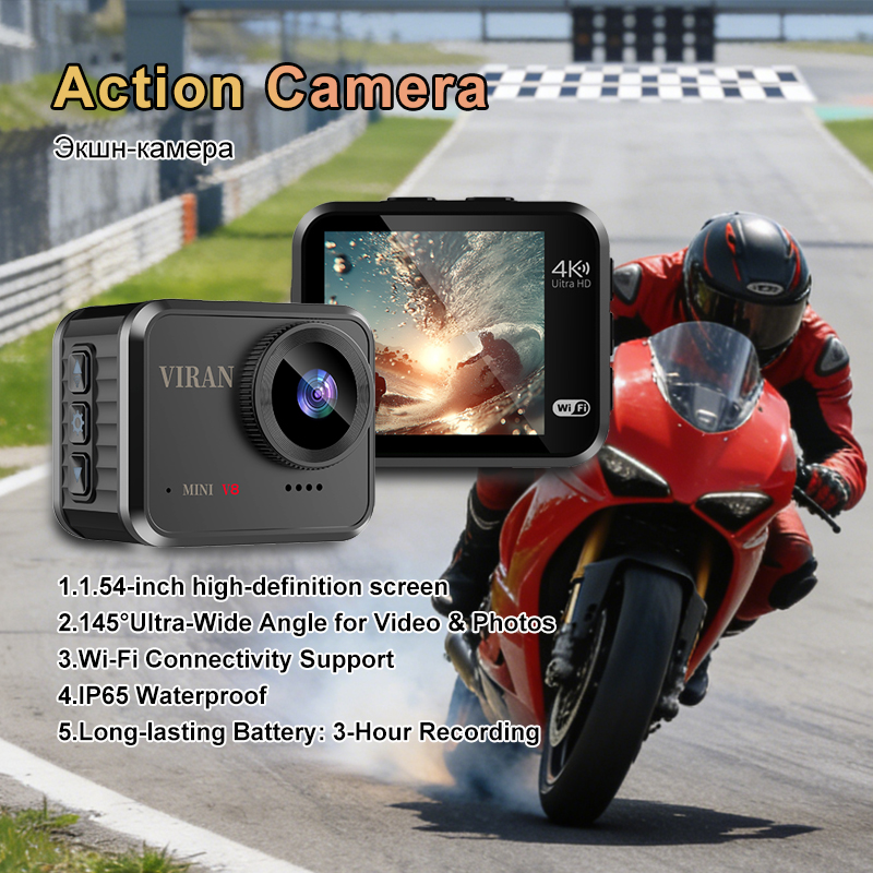 Home Cinema Outdoor - ミニアクションカメラ 4K ウルトラHD 16MP 長時間録画 WiFi