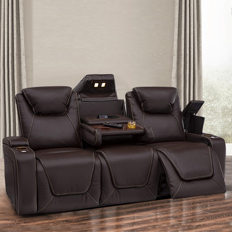 2021年最新デザイン工場直販電動レザーホームシネマシートリ - Home Cinema Sofa のレビューと価格