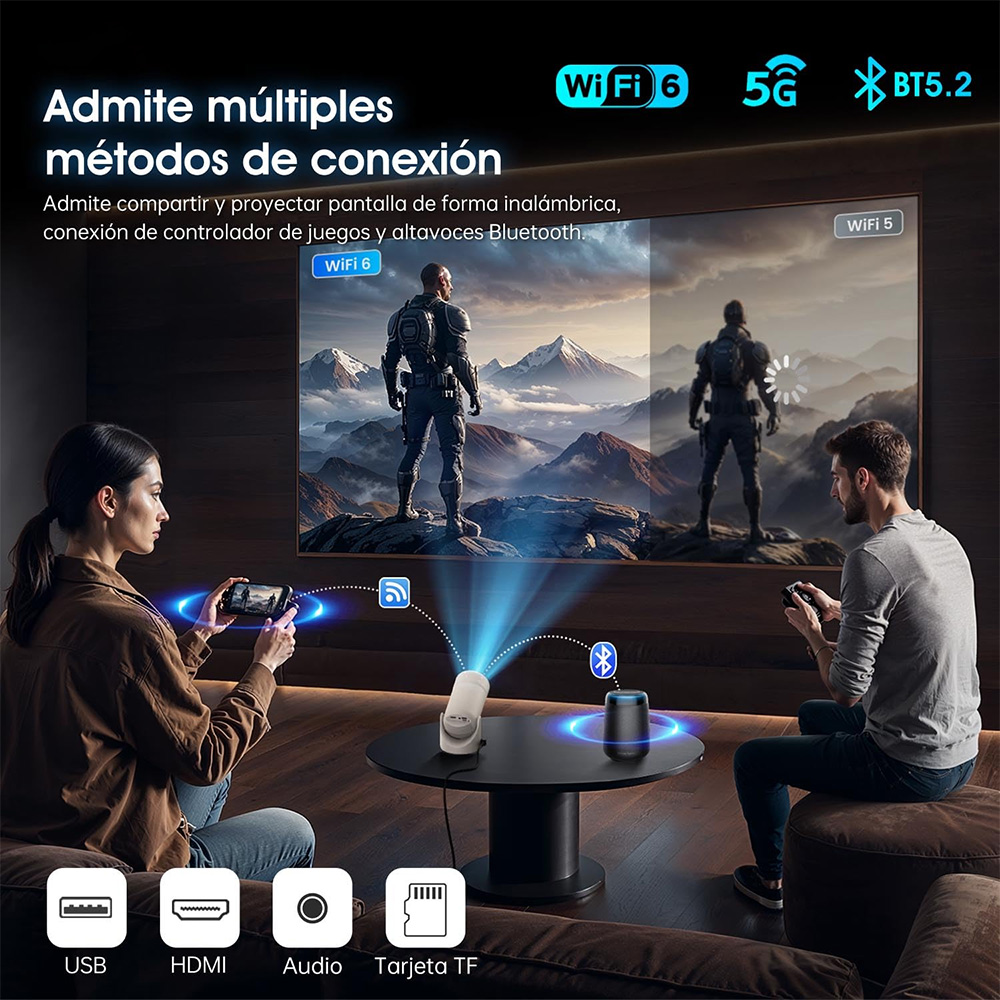 MRSVIポータブルプロジェクター、4KホームシネマAndr - Home Cinema Tv Screen のレビューと価格