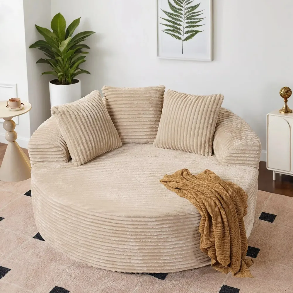 ラウンド型組み合わせソファ　プラッシュコーデュロイ生地　リビ - Home Cinema Sofa のレビューと価格