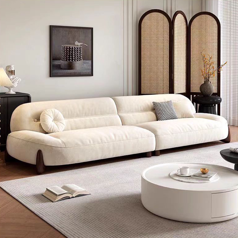 イタリアのミニマリストライトラグジュアリークリームスタイルソ - Home Cinema Sofa のレビューと価格