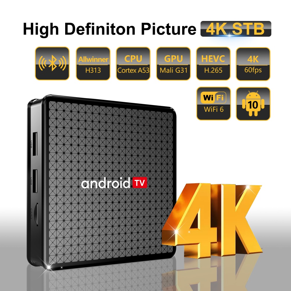 Wudung X5 TVボックス AndroidTV All - Netflix Home Cinema のレビューと価格