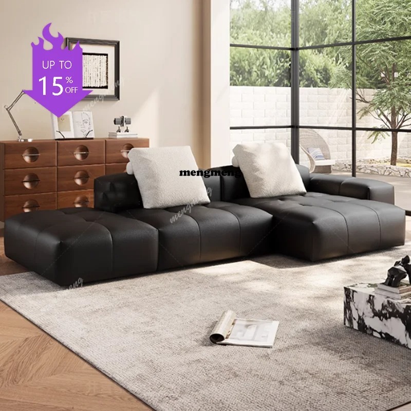 北欧革圧縮ソファミニマリスト高級リラックスアームチェアシネマ - Home Cinema Sofa のレビューと価格