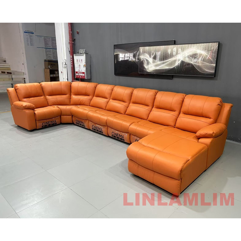 高級特大セクショナルリクライニングソファ、長椅子付き – ホ - Home Cinema Sofa のレビューと価格