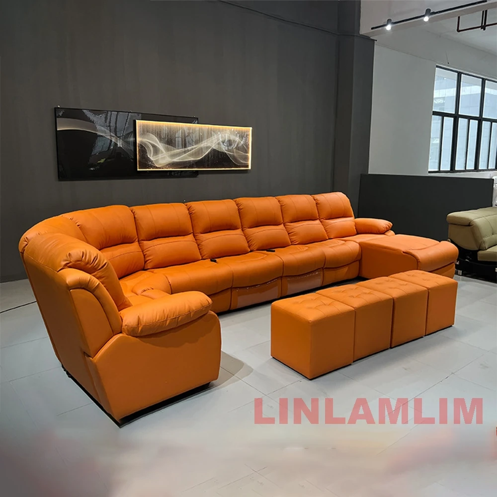 高級特大セクショナルリクライニングソファ、長椅子付き – ホ - Home Cinema Sofa のレビューと価格