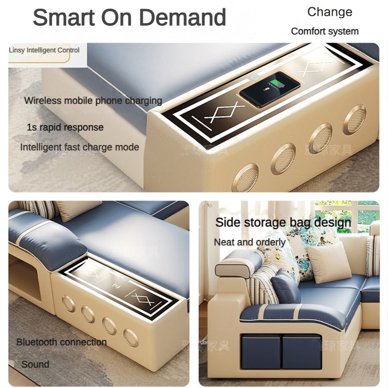 最新のリビングルームソファセット、モダンラグジュアリー、工場 - Home Cinema Sofa のレビューと価格