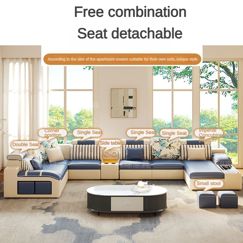最新のリビングルームソファセット、モダンラグジュアリー、工場 - Home Cinema Sofa のレビューと価格