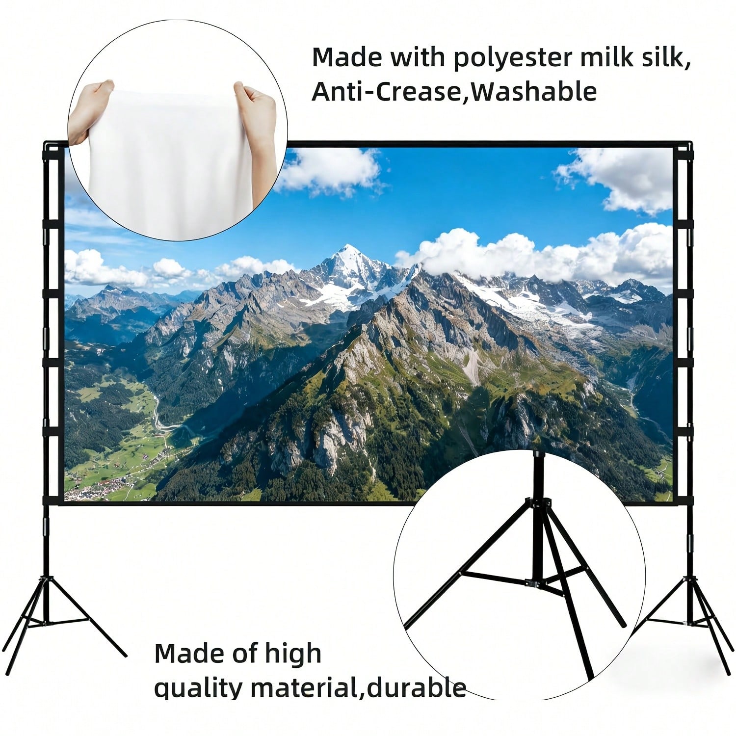 XBJ 100インチ 4KウルトラHDプロジェクションスクリ - Home Cinema Outdoor のレビューと価格