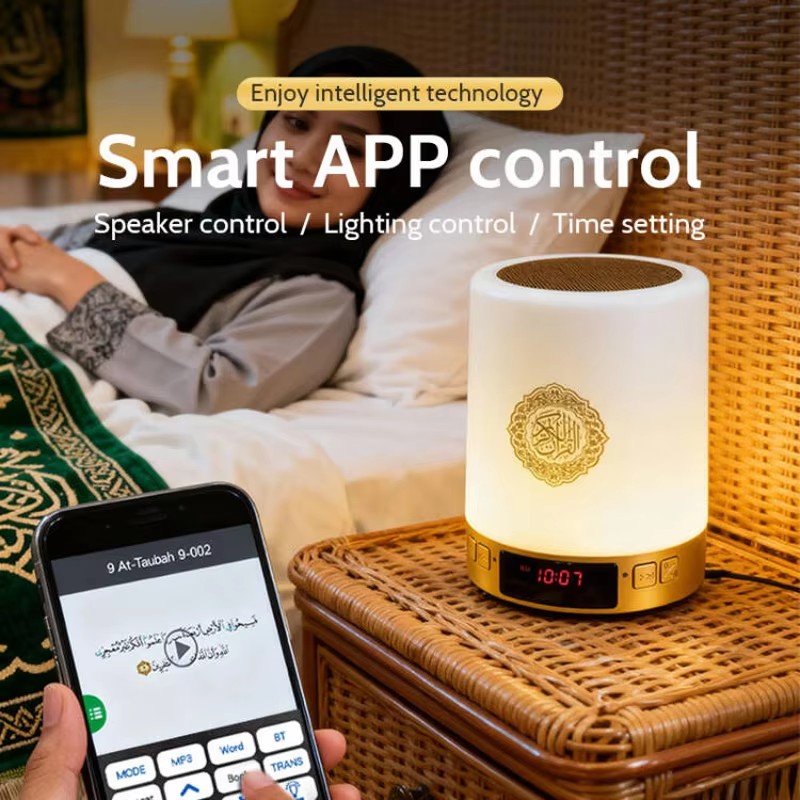 ナイトライトイスラム教徒アラビア語コーランアザン時計イスラム - Home Cinema Tv のレビューと価格