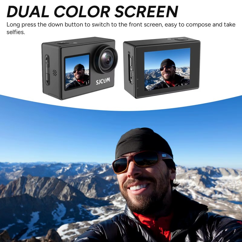 デュアルスクリーン-SJ4000 SJCAM ヘルメットカメ - Home Cinema Outdoor のレビューと価格