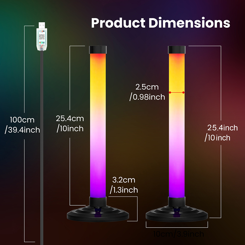 5VスマートLEDコーナーフロアランプRGB音楽同期Blue - Home Cinema Tv のレビューと価格