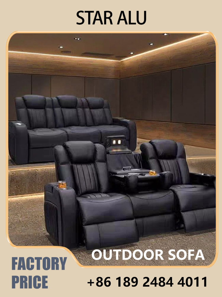 本革電動リクライニングソファ、ヴィララグジュアリーホームシア - Home Cinema Sofa のレビューと価格