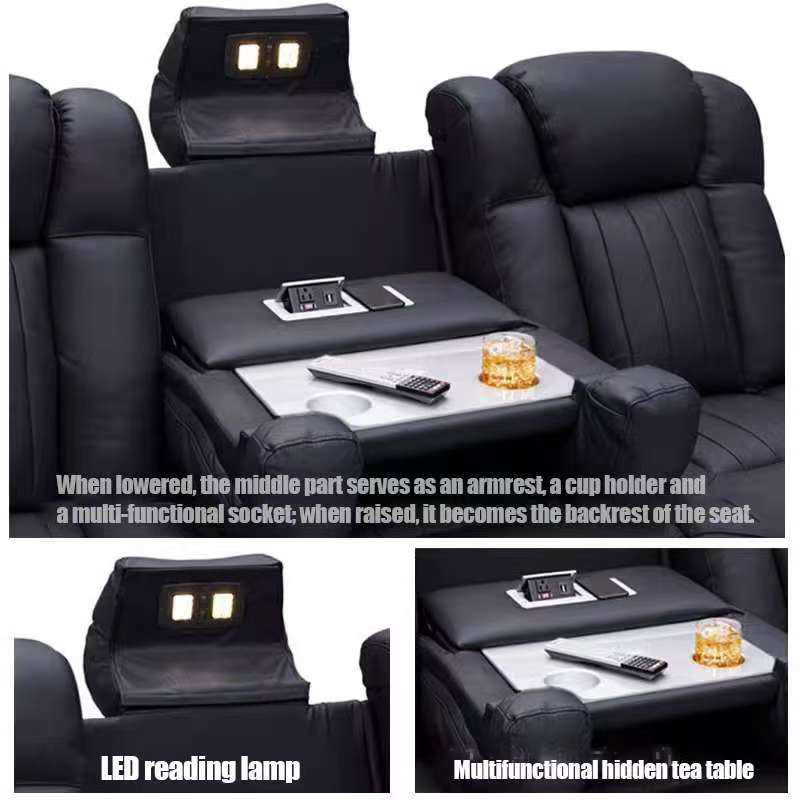 本革電動リクライニングソファ、ヴィララグジュアリーホームシア - Home Cinema Sofa のレビューと価格