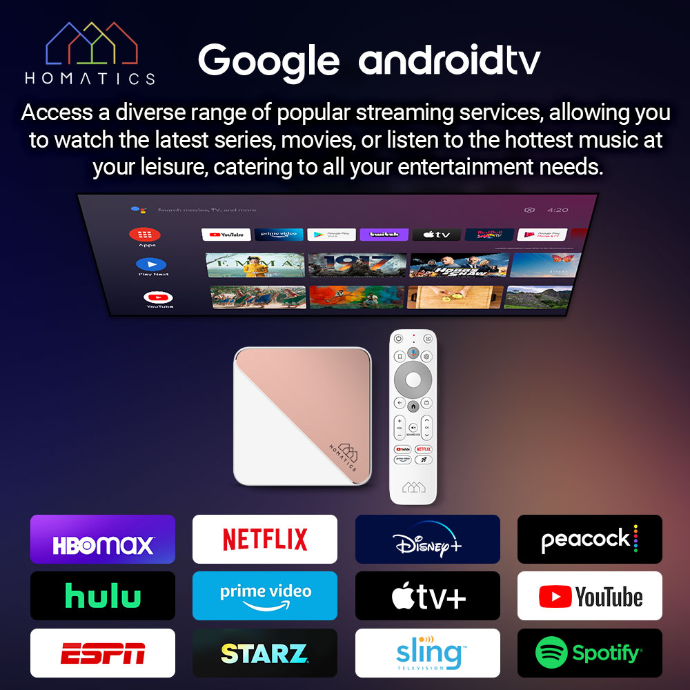 HOMATICS ボックス R 4K Plus TV ボック - Home Cinema Google のレビューと価格