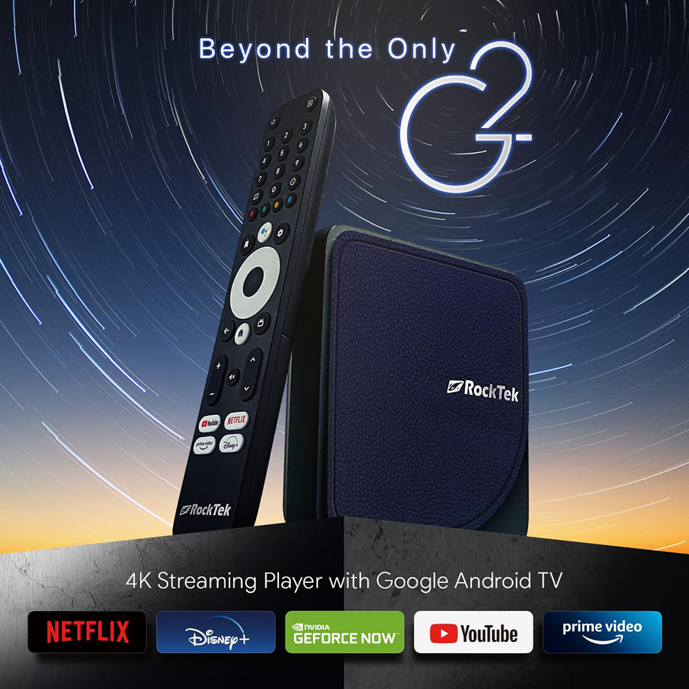 RockTek G2 4K Android TV 14 スト - Home Cinema Google のレビューと価格