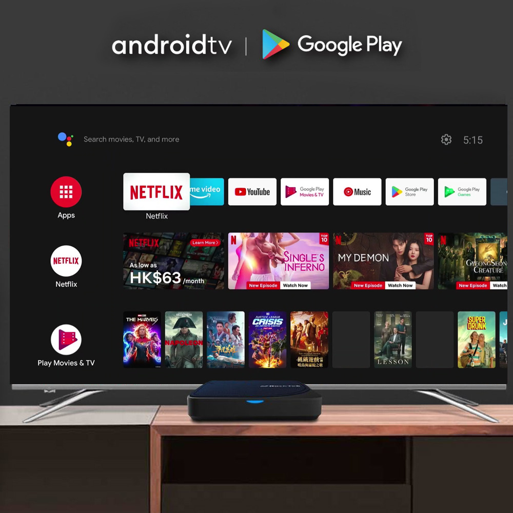 RockTek G2 4K Android TV 14 スト - Home Cinema Google のレビューと価格