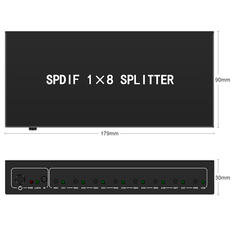 Toslink-デジタル光オーディオスプリッター,1 in  - Home Cinema Tv のレビューと価格