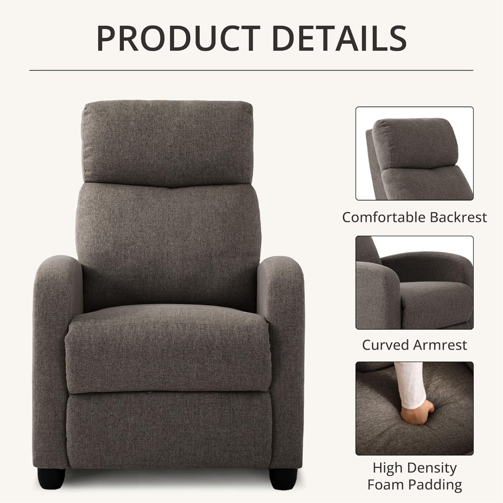 モダンな手動プッシュバックリクライニングチェア、調節可能なシ - Home Cinema Sofa のレビューと価格