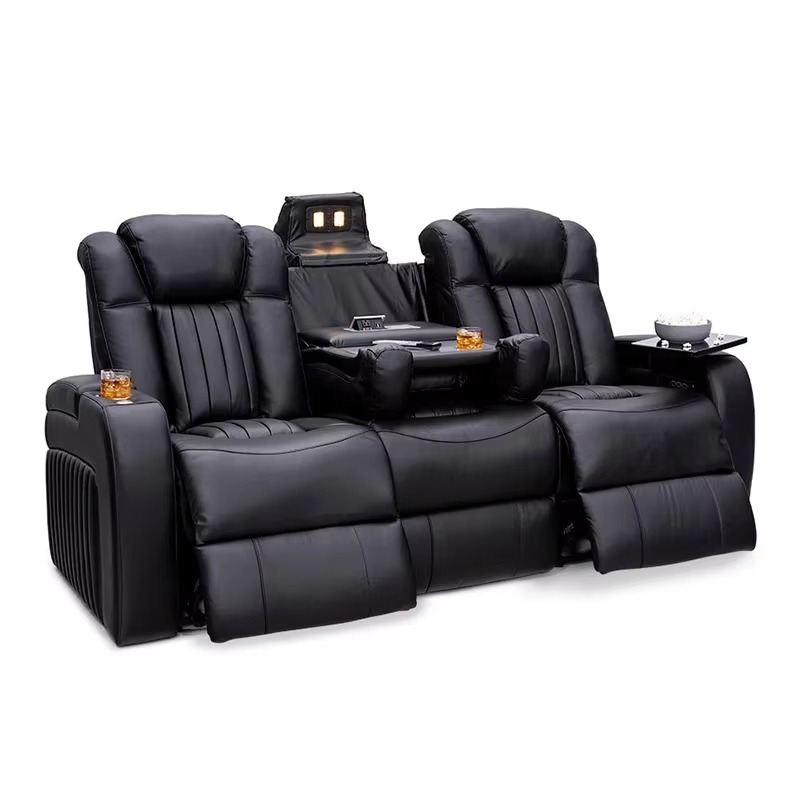 革製リクライニングソファセット 電動リクライニング ホームシ - Home Cinema Sofa のレビューと価格