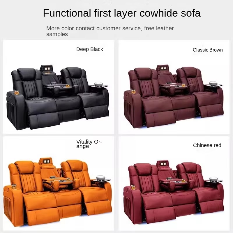 革製リクライニングソファセット 電動リクライニング ホームシ - Home Cinema Sofa のレビューと価格