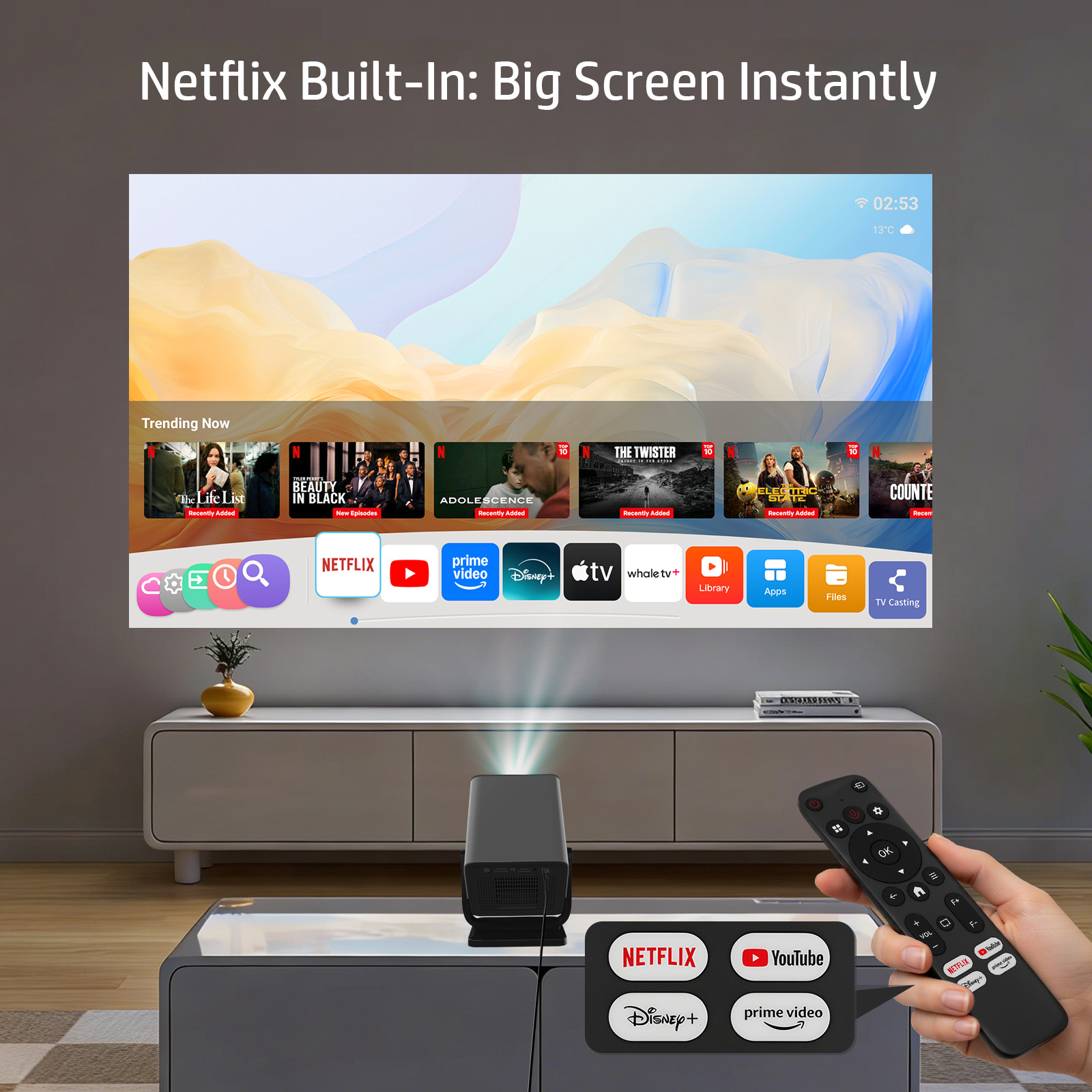 HP MC475プロジェクター Netflixライセンス&A - Netflix Home Cinema のレビューと価格