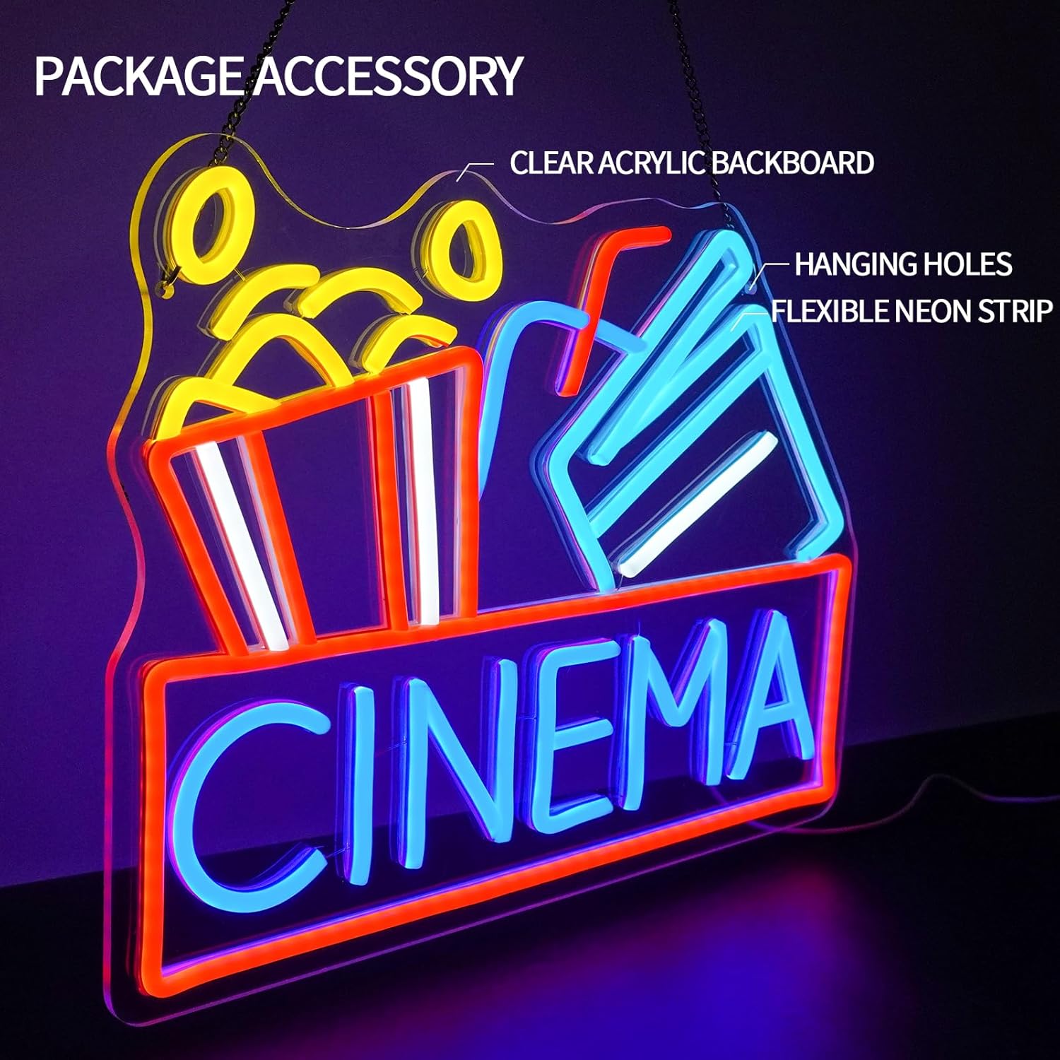 映画館ネオンサイン USB電源 LED調光可能 LEDイスラ - Home Cinema Outdoor のレビューと価格