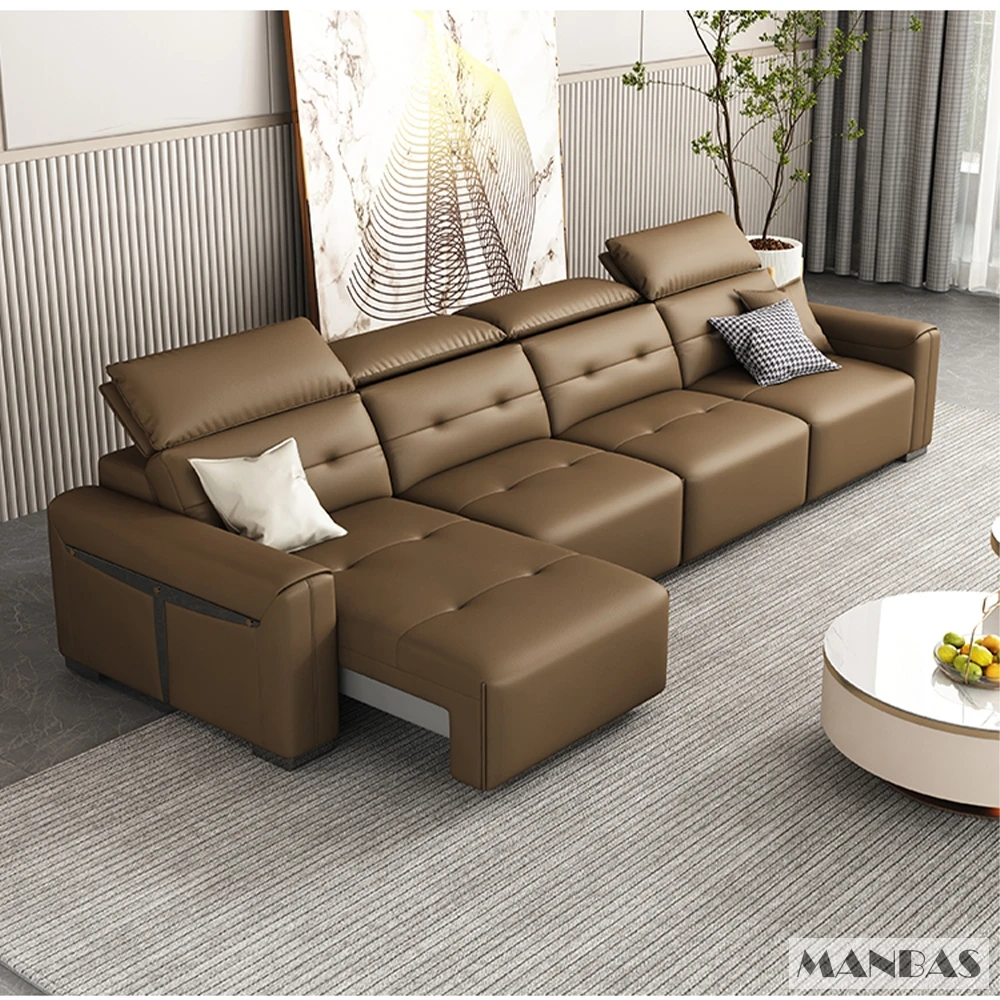 MINGDIBAO 本革電動コンバーチブルソファベッド、調節 - Home Cinema Sofa のレビューと価格